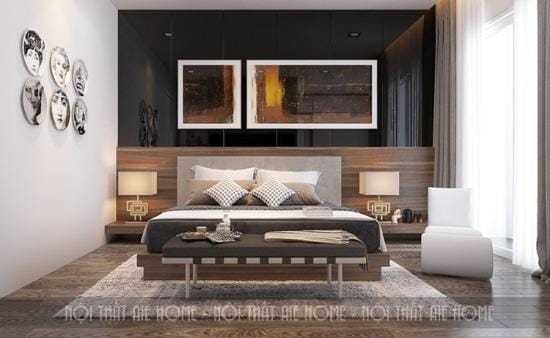 Phòng ngủ với những thiết kế  của gỗ với không gian tràn ngập ánh sáng tự nhiên