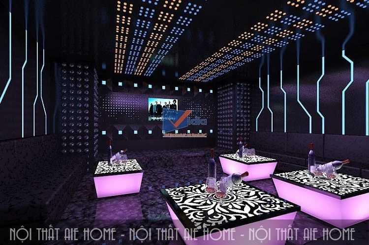 Phòng hát karaoke vip theo phong cách hiện đại có thể sử dụng bất kì chất liệu nào