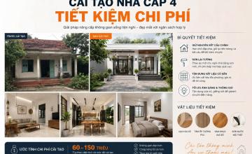 Cải tạo nhà cấp 4 tiết kiệm chi phí: Kinh nghiệm thực tế từ A-Z
