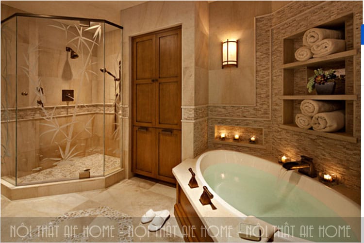 Phòng tắm jacuzzi trong thiết kế spa 