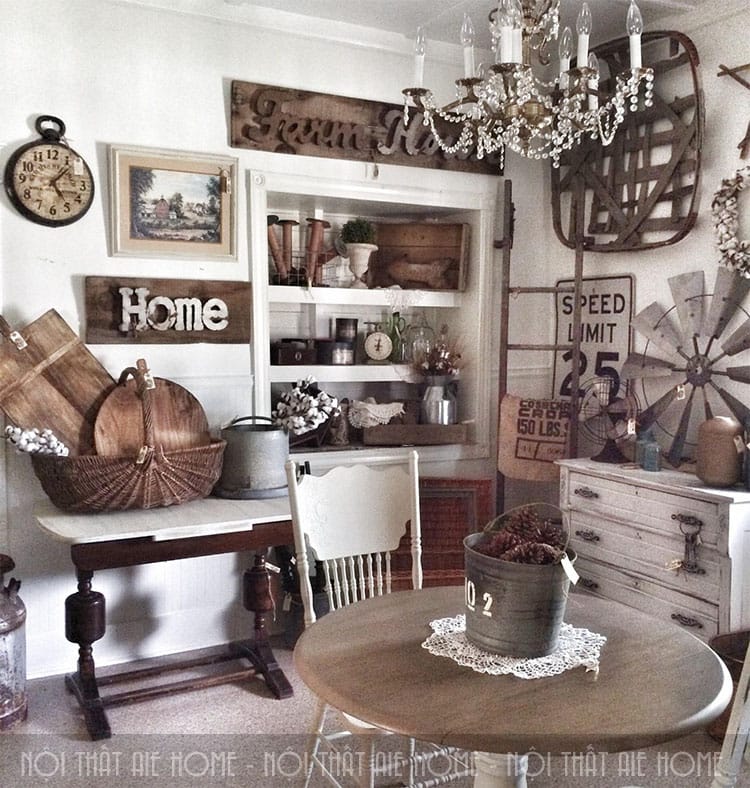 Thiết kế nội thất quán cafe theo phong các vintage 