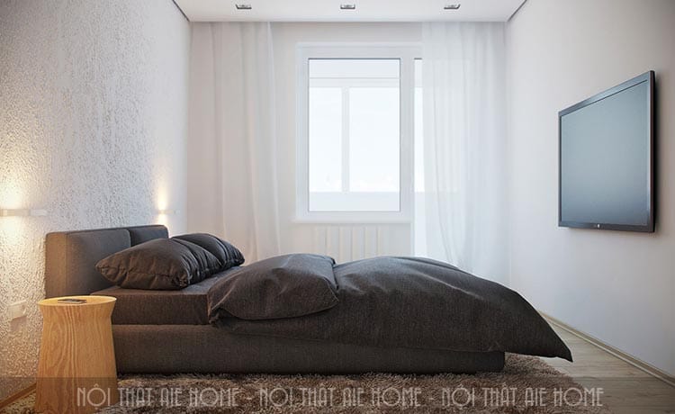 Mẫu thiết kế phòng ngủ cho căn hộ chung cư 75m²