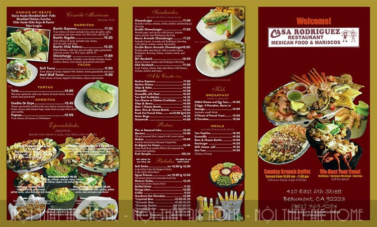 Một thiết kế menu nhà hàng với sự sắp xếp hợp  lý giữa hình ảnh và chữ