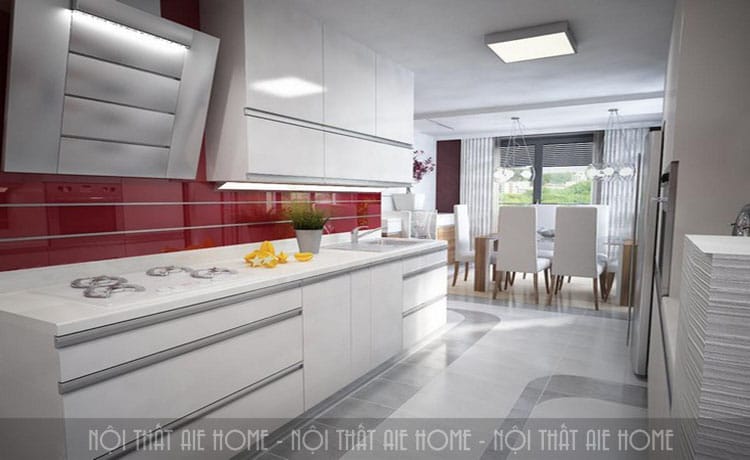 Không gian phòng bếp trong thiết kế nội thất chung cư 50m2
