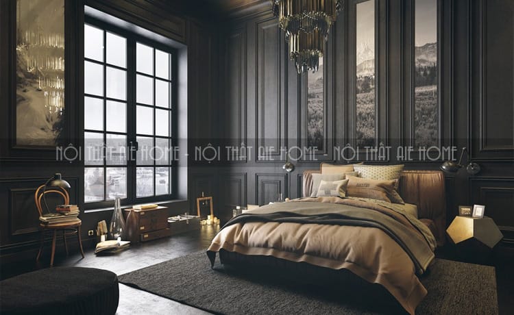 Thiết kế nội thất phòng ngủ theo phong cách bán cổ điển​ 