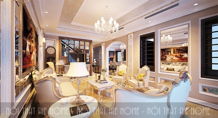 Thiết kế nội thất biệt thự - Hạng mục phòng khách