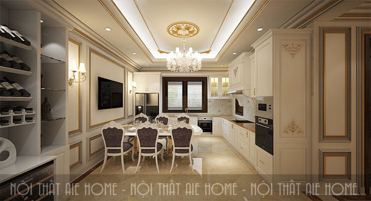 Thiết kế nội thất biệt thự - Hạng mục phòng bếp