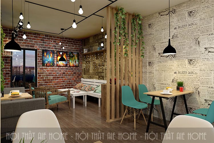 Thiết kế quán cafe đẹp có cách bài trí không gian hợp lý