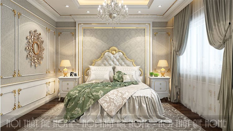 Khu vực phòng ngủ phong cách tân cổ điển 