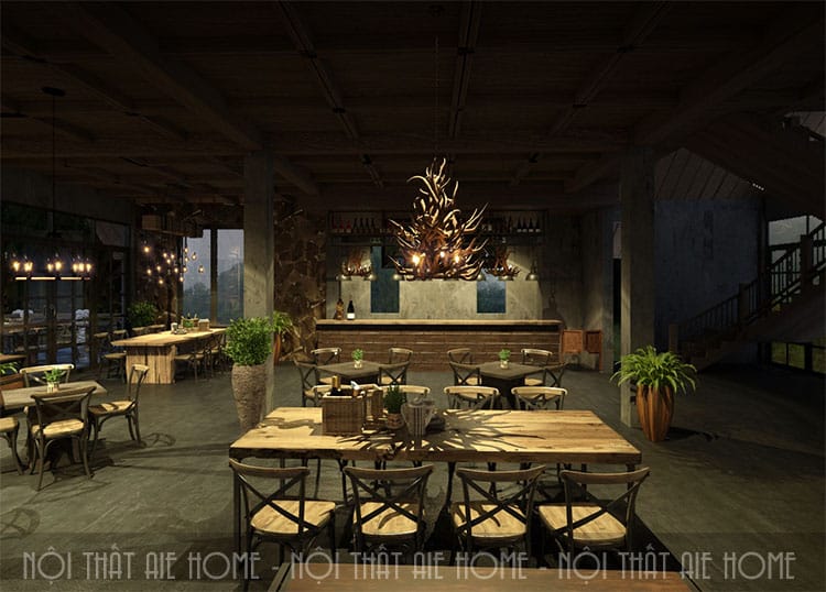  Không gian và nội thất trong thiết kế quán cafe cổ