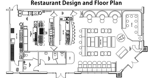 Bản thiết kế mô tả không gian nhà hàng khoa học tối ưu công năng