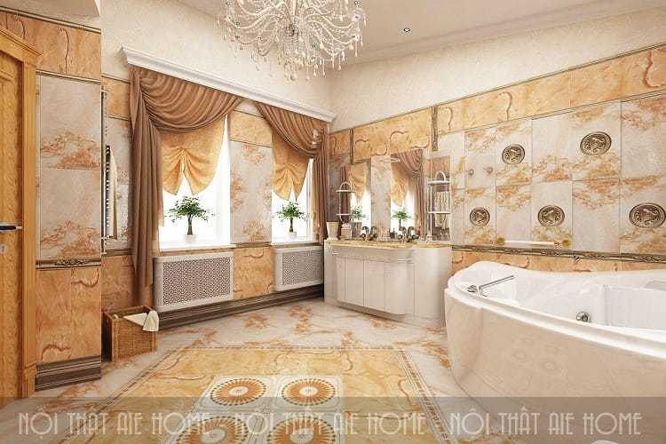 Phòng tắm theo phong cách cổ điển vô cùng sang trọng
