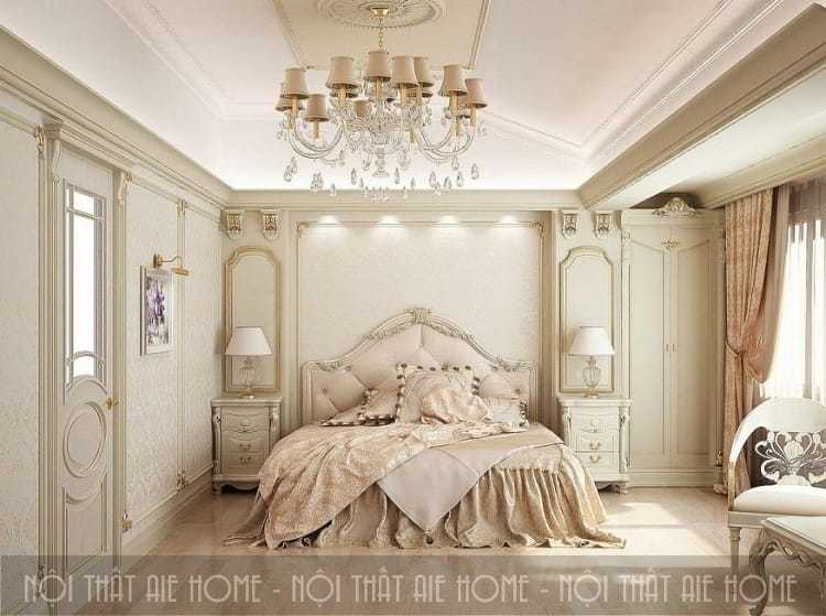 Phòng ngủ con gái của thiết kế biệt thự phong cách tân cổ điển