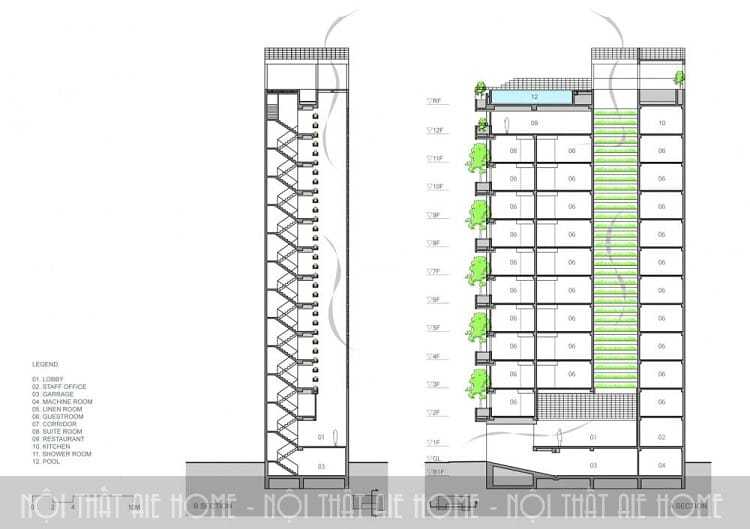 Thiết kế khách sạn 5 sao 75 tầng mặt tiền 14m tại hải phòng