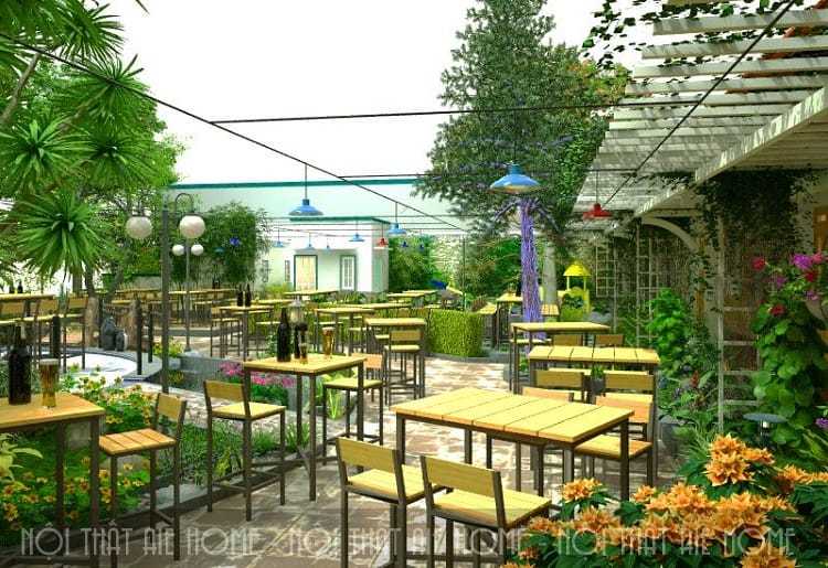 5 bí kíp thiết kế nhà hàng sân vườn đẹp lung linh