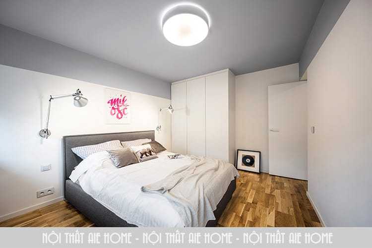 Phòng ngủ tối giản trong thiết kế chung cư 40m2