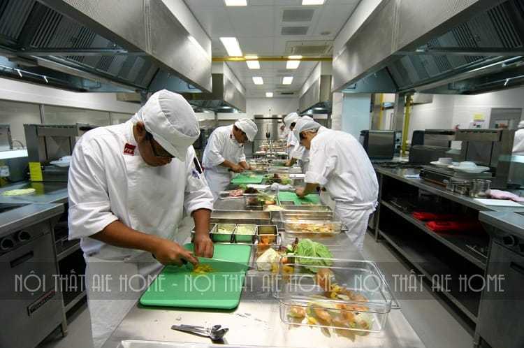 Thiết kế nội thất bếp nhà hàng