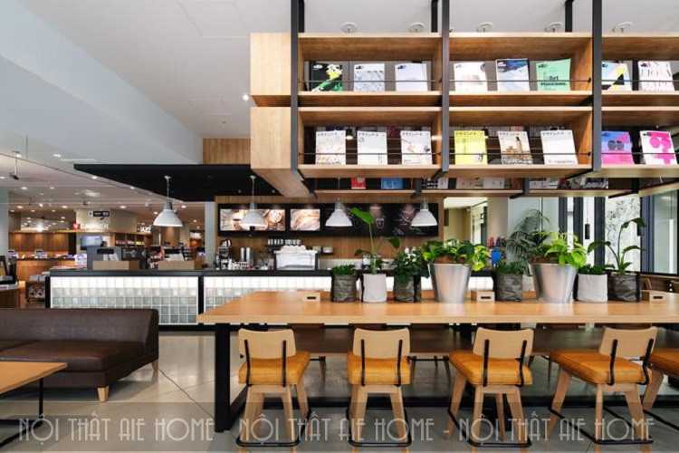 Thiết kế quán cafe sách theo phong cách Nhật Bản