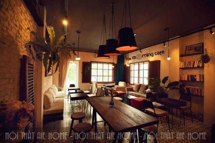 Không gian yên tĩnh trong thiết kế cafe Vintage