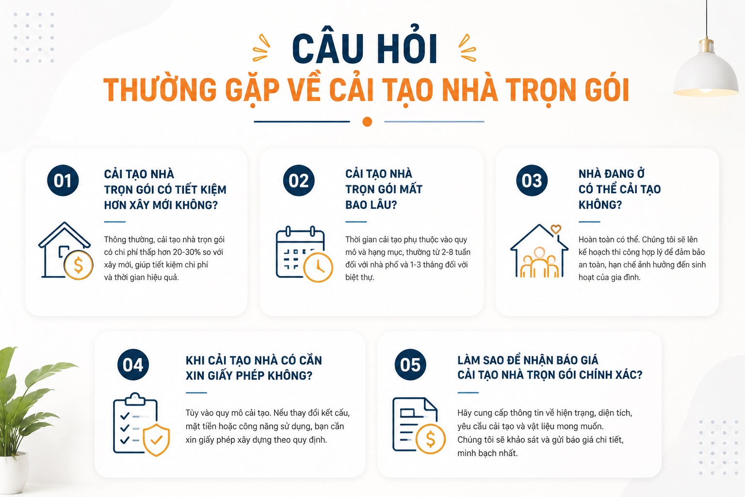 Thi công cải tạo nhà ở trọn gói