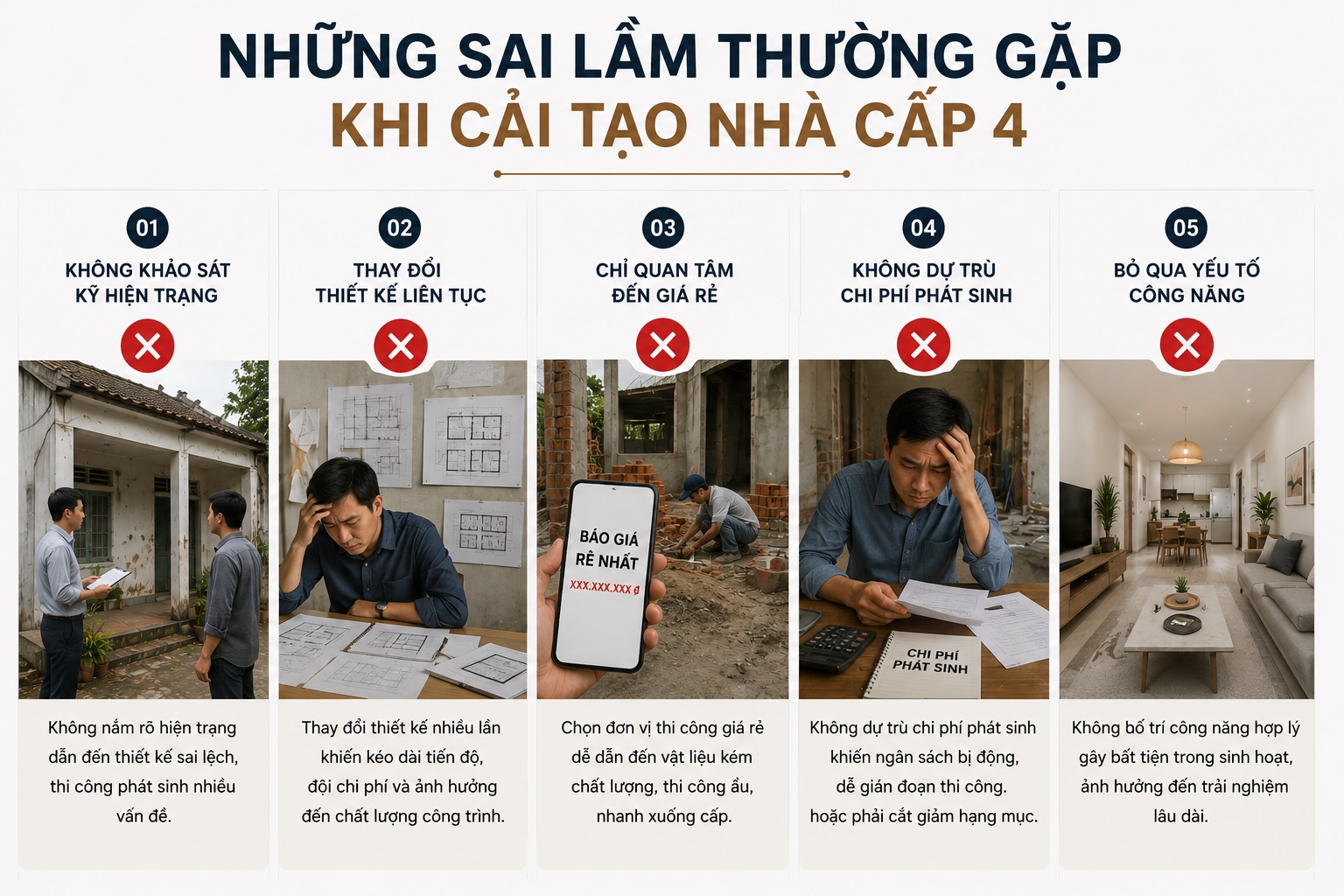 sai lầm khi cải tạo nhà cấp 4