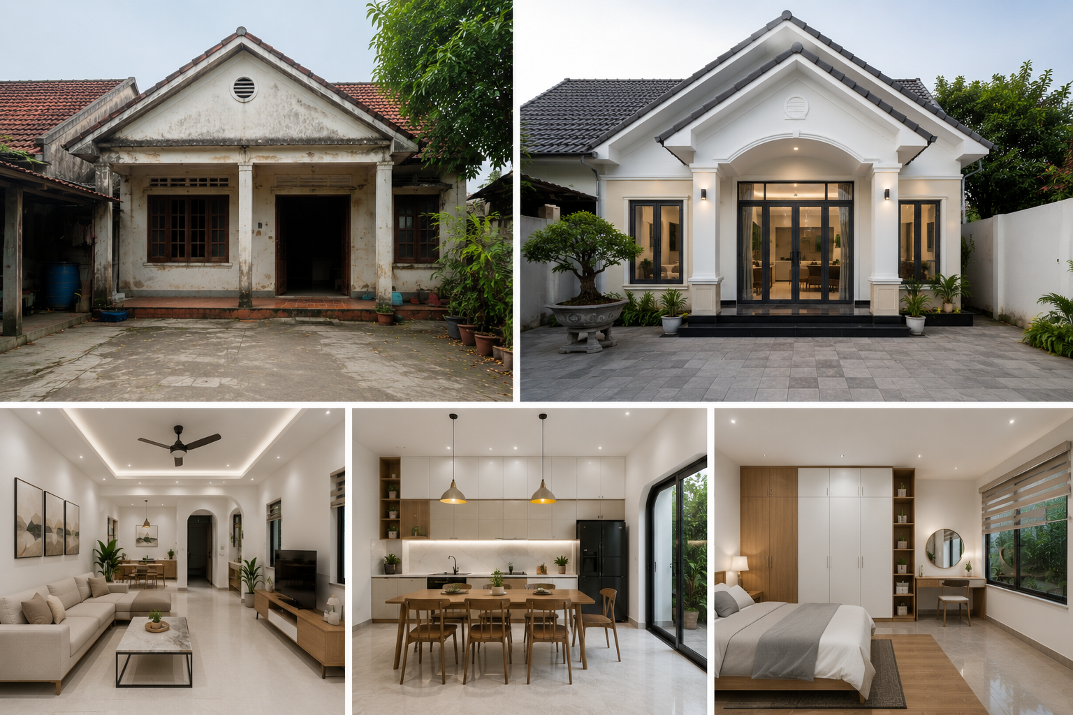 cải tạo nhà cấp 4 đẹp hiện đại