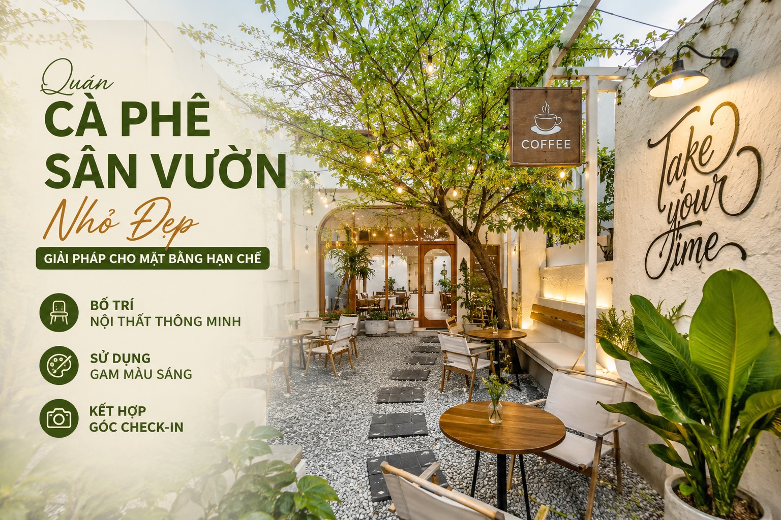 Quán cà phê sân vườn nhỏ đẹp