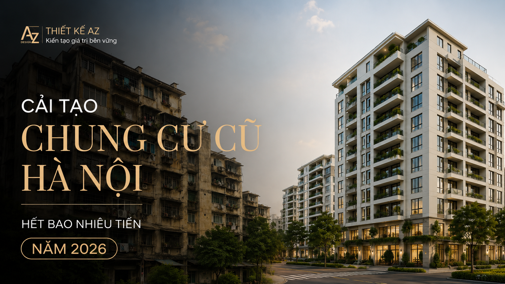Cải tạo nhà tập thể cũ từ xuống cấp thành không gian hiện đại