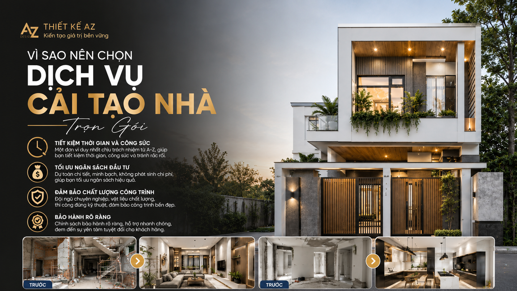 Cải tạo nhà trọn gói: Báo giá và quy trình thi công 2026