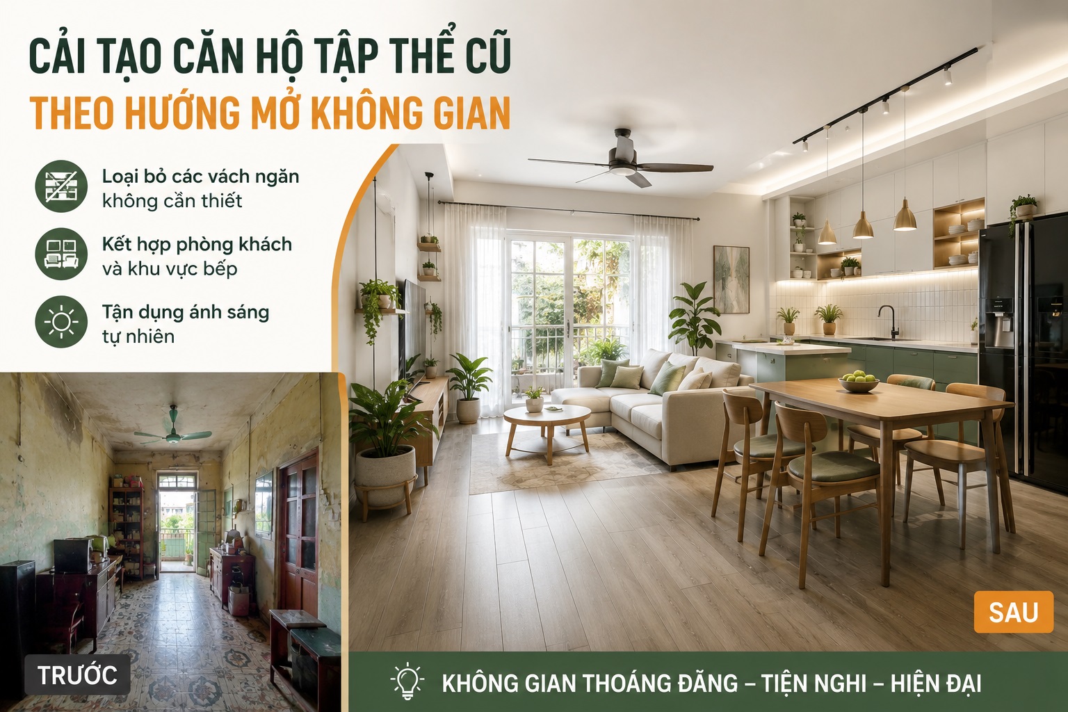 Cải tạo nhà tập thể cũ 01